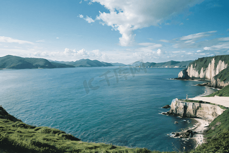 海边沙滩风景图摄影照片_海边沙滩风景摄影图