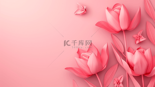 粉色玫瑰花女神节浪漫唯美的背景19