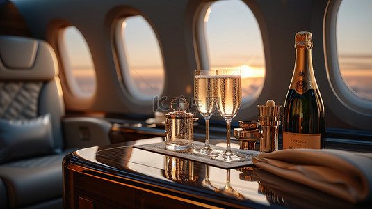 航空公司背景图片_豪华航空公司的商务舱座位背景图