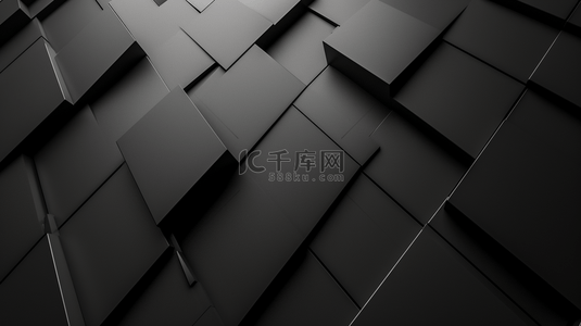 几何图案酷炫背景图片_黑色方块方格排列图案图形的背景19