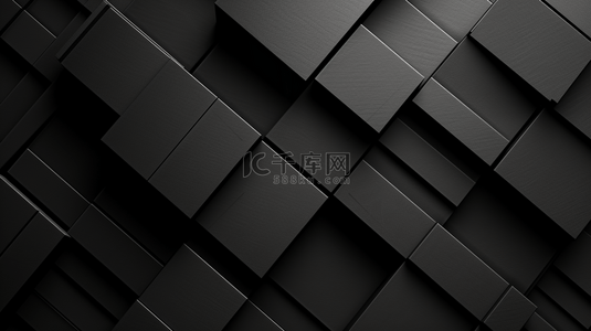 几何图案酷炫背景图片_黑色方块方格排列图案图形的背景6