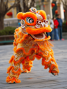喜庆舞狮背景背景图片_中国风传统舞狮背景143