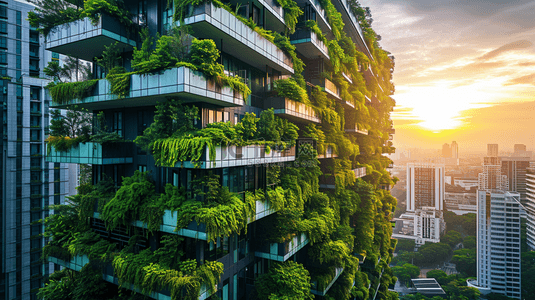 未来绿色生态建筑背景2