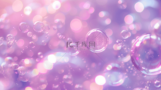 粉色水晶泡泡可爱背景16