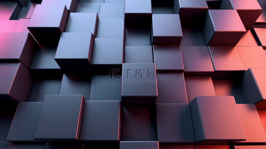 方块彩色背景背景图片_立体科技感方块空间背景10