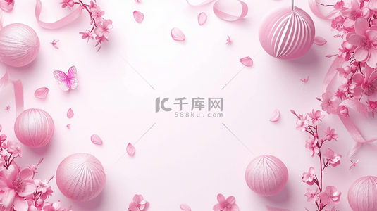 粉色玫瑰花女神节浪漫唯美的背景17