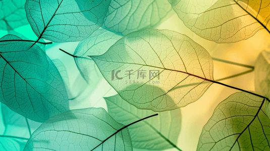 细胞背景图片_绿色树叶创意背景9