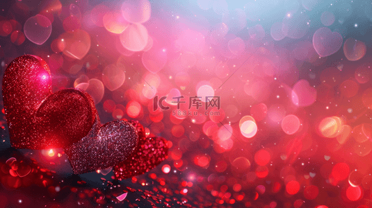 红色日期印章背景图片_红色爱心星光浪漫梦幻背景13
