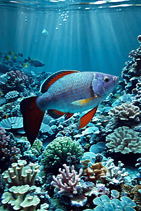 海底游的美丽鱼儿摄影图8