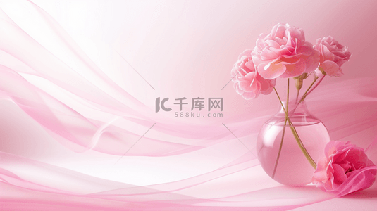 粉色浪漫唯美背景图片_粉色玫瑰花女神节浪漫唯美的背景13