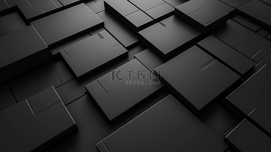 几何图案酷炫背景图片_黑色方块方格排列图案图形的背景12