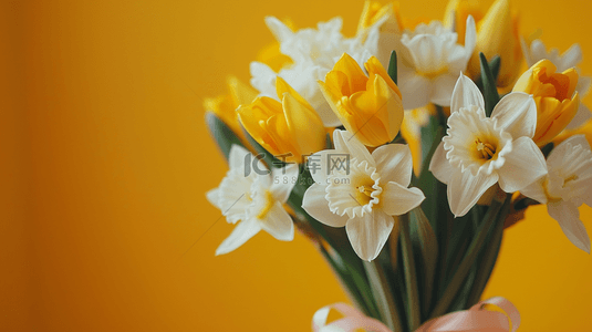 浪漫妇女节花背景图片_彩色一束花唯美背景6