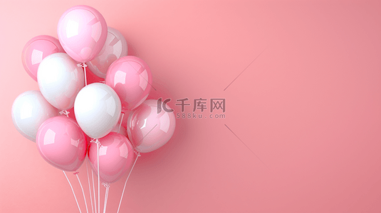 粉色气球浪漫背景4