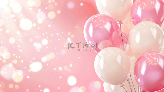粉色气球浪漫背景12