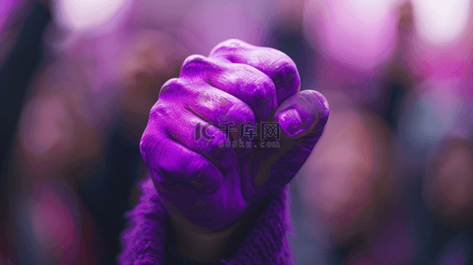 创客加油站背景图片_紫色紧握拳头背景9
