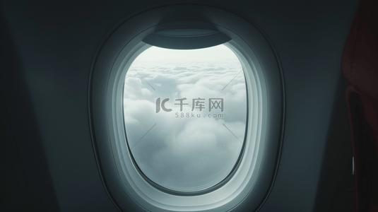 高空中机窗外白云背景5