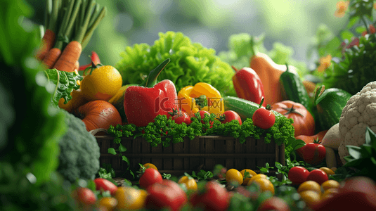 蔬菜新鲜水果背景图片_各种各样蔬菜摆放背景5