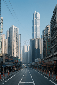 繁华的香港街景摄影图2