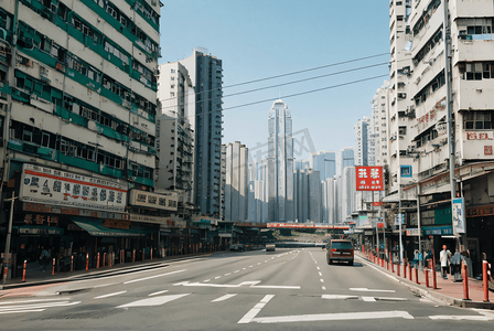 繁华的香港街景摄影图5