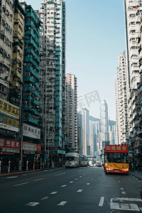 繁华的香港街景摄影图3