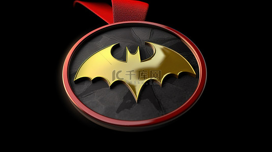 蝙蝠图标 3d 奖牌硬币