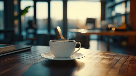现代时尚办公桌上咖啡的摄影13摄影配图