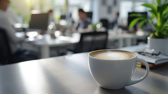 现代时尚办公桌上咖啡的摄影5高清摄影图