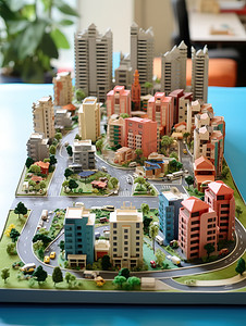 城市建筑住宅小区模型高清图片