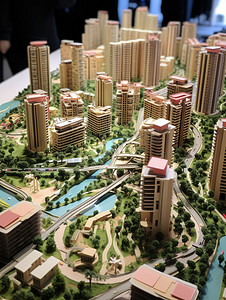 城市建筑住宅小区模型图片
