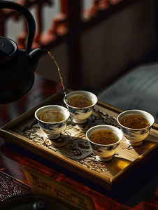 凉青茶叶摄影照片_传统工艺制作的春茶摄影配图