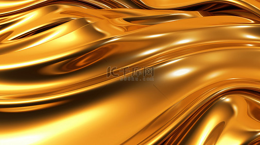 渲染的 3d 金属金色背景