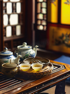 传统工艺制作的春茶高清图片