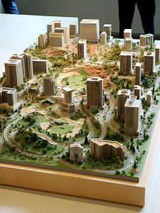 住宅小区图片摄影照片_城市建筑住宅小区模型图片