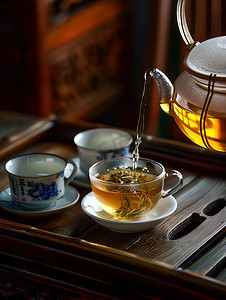 传统工艺制作的春茶高清摄影图