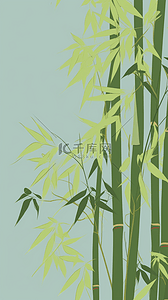 创意卡通底纹背景背景图片_卡通竹子竹叶背景创意插画自然背景