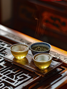 传统工艺制作的春茶摄影图