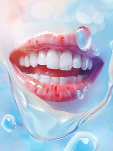 晶瓷画图片摄影照片_口腔牙齿健康