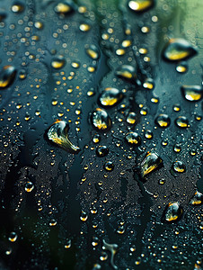 谷雨实景摄影照片_春天下雨天雨水特写照片