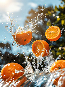 橙子水花飞产品拍摄摄影照片