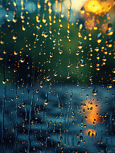 谷雨实景摄影照片_春天下雨天雨水特写高清摄影图
