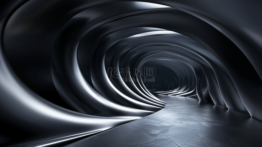 深色流光星光闪耀流线质感隧道的背景11