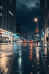 下雨城市街道摄影图8