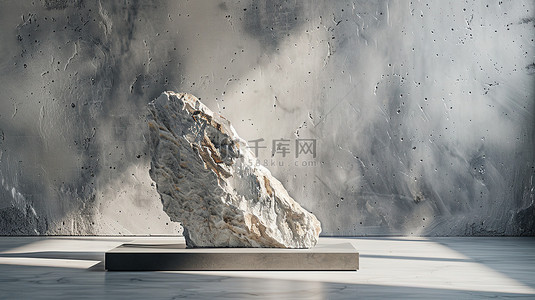 展台上的大理石块背景素材