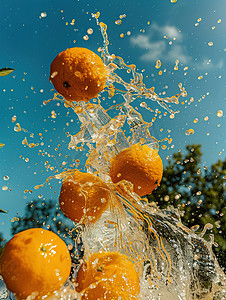 橙子水花飞产品拍摄照片