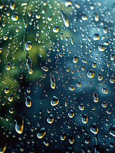 春天下雨天雨水特写高清摄影图