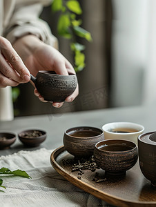 中国茶艺品茶春茶图片
