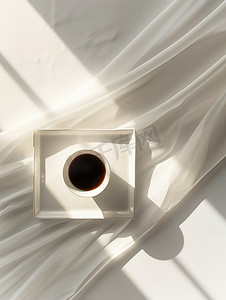 咖啡白色简约背景图片