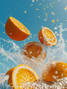 橙子水花飞产品拍摄摄影照片