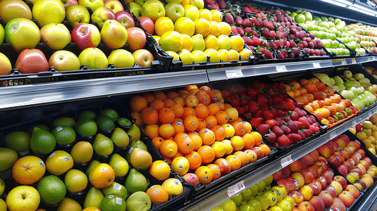 超市货架多种水果6