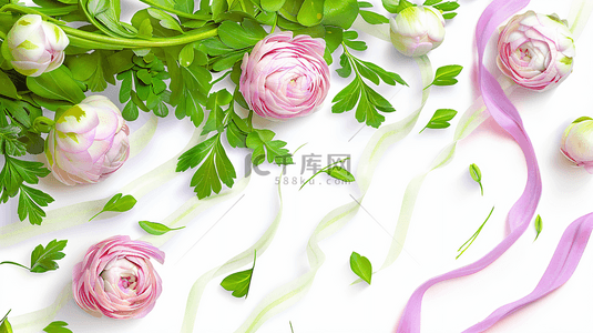 妇女节背景图片_鲜花主题礼物背景35